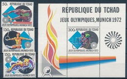 ** 1972 Nyári Olimpia Sor Mi 550-552 + Blokk Mi 44 - Sonstige & Ohne Zuordnung