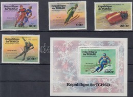 ** 1976 Olimpiai érmesek Sor Arany Felülnyomással Mi 731-734 + Blokk 63 - Autres & Non Classés