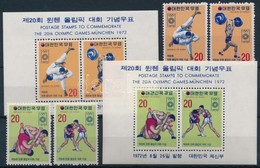 ** 1972 Nyári Olimpia Sor Mi 845-848 + Blokksor 354-355 - Andere & Zonder Classificatie