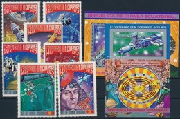 ** 1974 Kopernikusz, űrkutatás Mi 329-335 + Blokk 93-94 - Altri & Non Classificati