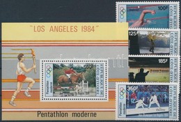 ** 1984 Nyári Olimpia, Los Angeles Sor Mi 812-816 + Blokk Mi 26 - Other & Unclassified
