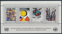 ** 1986 ENSZ Festmények Blokk,
UNO Paintings Block
Mi 4 - Otros & Sin Clasificación