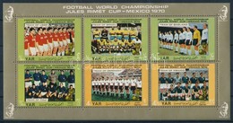 ** 1970 Futball Világbajnokság (IV.) Kisív Mi 1145-1150 - Altri & Non Classificati