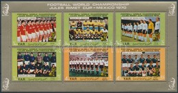 ** 1970 Futball Világbajnokság (IV.) Kisív Mi 1145-1150 - Andere & Zonder Classificatie