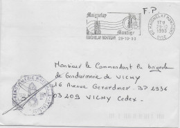 1993 - GENDARMERIE - ENVELOPPE En FRANCHISE De MAIGNELAY MONTIGNY (OISE) - Cachets Militaires A Partir De 1900 (hors Guerres)