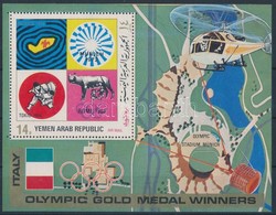 ** 1971 Olasz Olimpiai érmesek Blokk Mi 177 - Andere & Zonder Classificatie