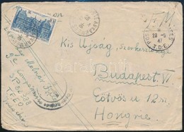 1947 Magyar Idegenlégiós Levele Indokínából Tábori Postával / Field Post Cover From French Foreign Legion From Hungarian - Altri & Non Classificati