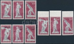 ** 1972 Nyári Olimpia: München Fogazott és ívszéli Vágott Sor Mi 470-472 + Felülnyomott Sor Mi 489-491 - Altri & Non Classificati