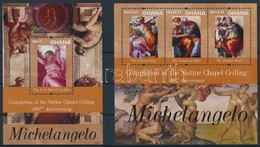 ** 2012 Michelangelo - A Sixtusi-kápolna Mennyezetfreskója Kisív  Mi 4198-4200 + Blokk 505 - Other & Unclassified