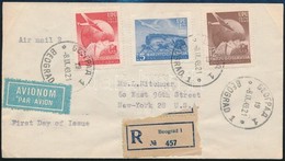 1949 UPU Sor Mi 578-580 Ajánlott Légi FDC New Yorkba - Sonstige & Ohne Zuordnung