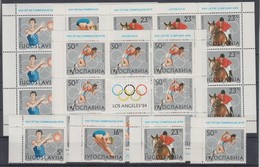 ** 1984 Nyári Olimpia ívsarki Sor + Kisívsor Mi 2048-2051 - Autres & Non Classés