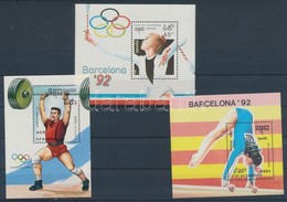 ** 1989-1991 Nyári Olimpia 1992, Barcelona (I.-III.) 3 Blokk Mi 167 + 174 + 183 - Otros & Sin Clasificación