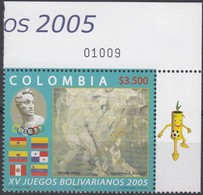 ** 2005 15. Bolivar Sportjátékok ívsarki Bélyeg Mi 2386 - Autres & Non Classés