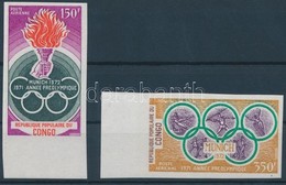 ** 1971 Müncheni Olimpia ívszéli Vágott Sor Mi 312-313 - Other & Unclassified