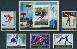 ** 1976 Téli Olimpia, Innsbruck Sor Mi 417-421 + Blokk 11 - Other & Unclassified