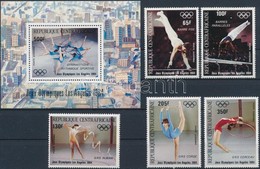 ** 1984 Nyári Olimpia, Los Angeles (IV.) Sor Mi 1013-1017 + Blokk 275 - Sonstige & Ohne Zuordnung