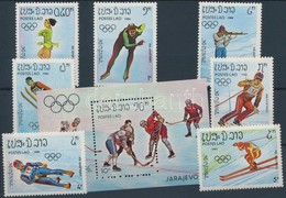 ** 1984 Téli Olimpia, Szarajevó Sor Mi 698-704 + Blokk 99 - Other & Unclassified