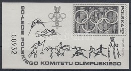 ** 1979 60 éves A Lengyel Olimpiai Bizottság Feketenyomat Blokk Mi 74 - Autres & Non Classés