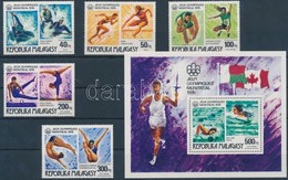 ** 1976 Montreali Nyári Olimpia Sor Mi 775-779 + Blokk Mi 10 - Otros & Sin Clasificación