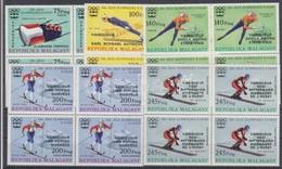 ** 1976 Olimpiai éremgyőztesek Sor Négyestömbökben Felülnyomással Mi 802-806 - Other & Unclassified