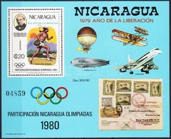 ** 1980 Nicaragua Részt Vesz Az Olimpián; Rowland Hill Blokk Mi 111 - Sonstige & Ohne Zuordnung