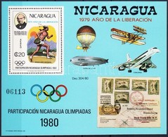 ** 1980 Nicaragua Részt Vesz Az Olimpián; Rowland Hill Blokk Mi 111 - Otros & Sin Clasificación