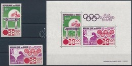 ** 1972 Téli Olimpia, Sapporo Sor Mi 316-317 + Blokk 7 - Altri & Non Classificati