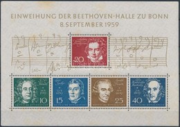 ** 1959 Beethoven-Halle Blokk Mi 2 (rozsdafoltok) - Sonstige & Ohne Zuordnung