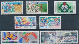 ** 1982-1990 Sport Motívum 9 Db Bélyeg, Közte Sorok - Andere & Zonder Classificatie