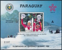 ** 1987 Téli Olimpia, 1988 Calgary Blokk Mi 446 - Otros & Sin Clasificación