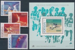 ** 1984 Nyári Olimpia: Los Angeles Sor Mi 1635-1638 + Blokk Mi 45 - Other & Unclassified