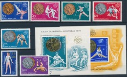 ** 1976 A Montreali Olimpia érmesei Sor Mi 3372-3378 + Fogazott és Vágott Blokkpár 137-138 - Altri & Non Classificati