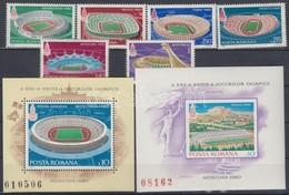 ** 1979 Nyári Olimpia, Moszkva Sor Mi 3625-3630 + Blokkpár Mi 161-162 - Altri & Non Classificati