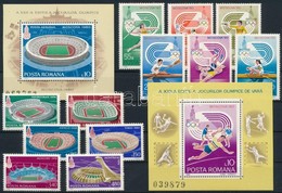 ** 1979-1980 Nyári Olimpia, Moszkva 2 Klf Sor Mi 3625-3630, 3733-3738 + Blokk 161, 171 - Autres & Non Classés