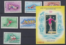 ** 1984 Nyári Olimpia, Los Angeles Sor Mi 4042-4047 + Blokk 204 - Andere & Zonder Classificatie