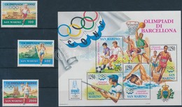 ** 1991-1992 Nyári Olimpia Sor Mi 1474-1476 + Blokk Mi 15 - Andere & Zonder Classificatie