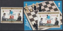 ** 1981 A Meráni Sakkvilágbajnokság Győztese Sor Felülnyomással Mi 712 A-713 A + Blokk Mi 68 I - Autres & Non Classés