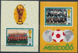 ** 1986 Mexikói Labdarúgó Világbajnokság Sor Mi 483-490 + Blokkpár Mi 16-17 - Altri & Non Classificati