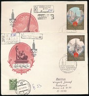 1980 Nyári Olimpia Sor Mi 4927-4928 2 FDC Ajánlott Levélként érkezettek Budapestre - Other & Unclassified