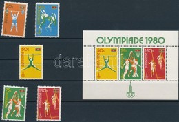 ** 1980 Olimpia Sor + Blokk Mi 905-909 + 25 - Sonstige & Ohne Zuordnung