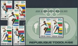 ** 1972 Nyári Olimpia, München Sor Mi 930-934 A + Blokk 65 - Sonstige & Ohne Zuordnung