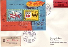 1975 Olimpia Mi Blokk 25 Expressz Ajánlott Légi FDC - Andere & Zonder Classificatie