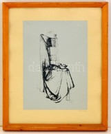 Barcsay Jenő (1900-1988): Szék. Szitanyomat, Papír, Jelzett, üvegezett Keretben, 32×22 Cm - Sonstige & Ohne Zuordnung