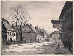 Élesdy István (1912-1987): Város Részlet. Rézkarc, Papír, Jelzett, 29×39 Cm - Other & Unclassified