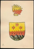 Fritz Junginger (?-?): Címerterv, Vegyes Technika, Papír, Jelzés Nélkül, 14,5x10 Cm - Other & Unclassified