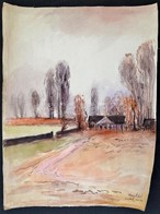 Komjáti-Wanyerka Gyula (1894-1958): Keszthely. Akvarell, Papír, Jelzett, 26×38 Cm - Altri & Non Classificati