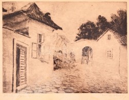 Vadkerty Jelzéssel: Tabán, Virág-Benedek U. Rézkarc, Papír, üvegezett Keretben,  18×24 Cm - Sonstige & Ohne Zuordnung