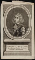 Bengt Gabrielsson Oxenstierna Svéd Követ Rézmetszetű Portréja / Copper Plate Portrait Of Swedish Ambassador 17x37,5 Cm - Estampes & Gravures