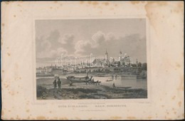 Cca 1860 Ludwig Rohbock (1820-1883): Győr éjszakról. (foltos) Acélmetszet. 17x14 Cm - Prenten & Gravure