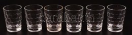 6 Db 1 Dl-es üvegpohár, Hibátlanok, M: 7 Cm - Verre & Cristal